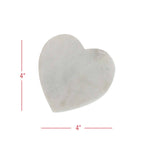 Marble Heart Coasters White, Set Of 4