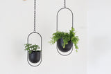 Metal Oval Hanging Pot