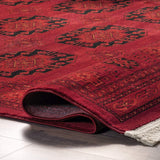 Persian red Fringe Rug: Rectangle / 4' x 6'