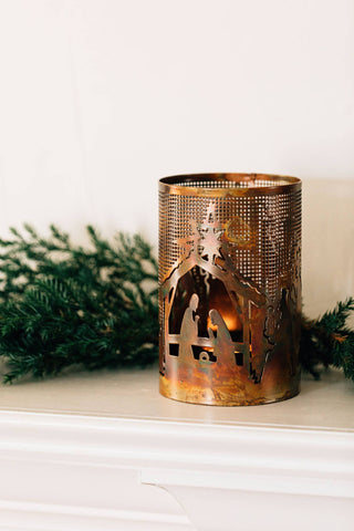Bright Nativity Candleholder