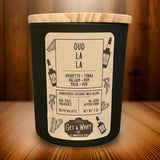 Teakwood & Oud Soy/Coconut Candle | Non Toxic Candle: Matte Black