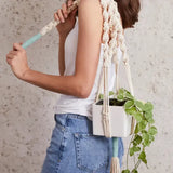 Trina macrame plant hanger in sage