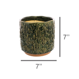 Cactus Motif, Ceramic Cachepot