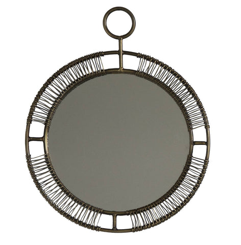 Metal Circular Hanging Mirror