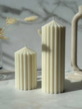 Pillar Candles Cream & White Tea