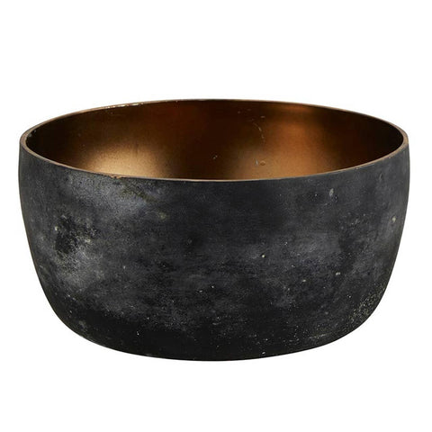 Black-Gold Glass Bowl