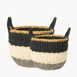 Ula Black Stripe Basket