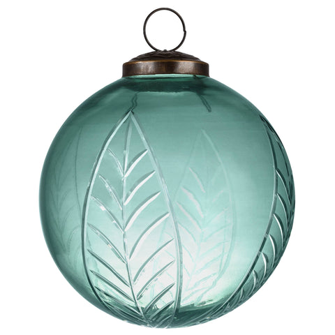 Spruce Etched Glass Ornament