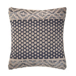 Detailed Denim Blue Throw Pillow