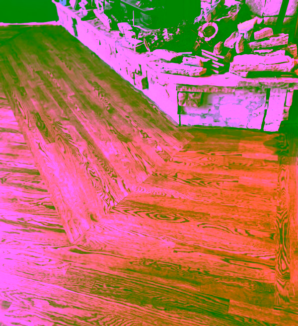 Restored living room hardwood floors in a Port Angeles home